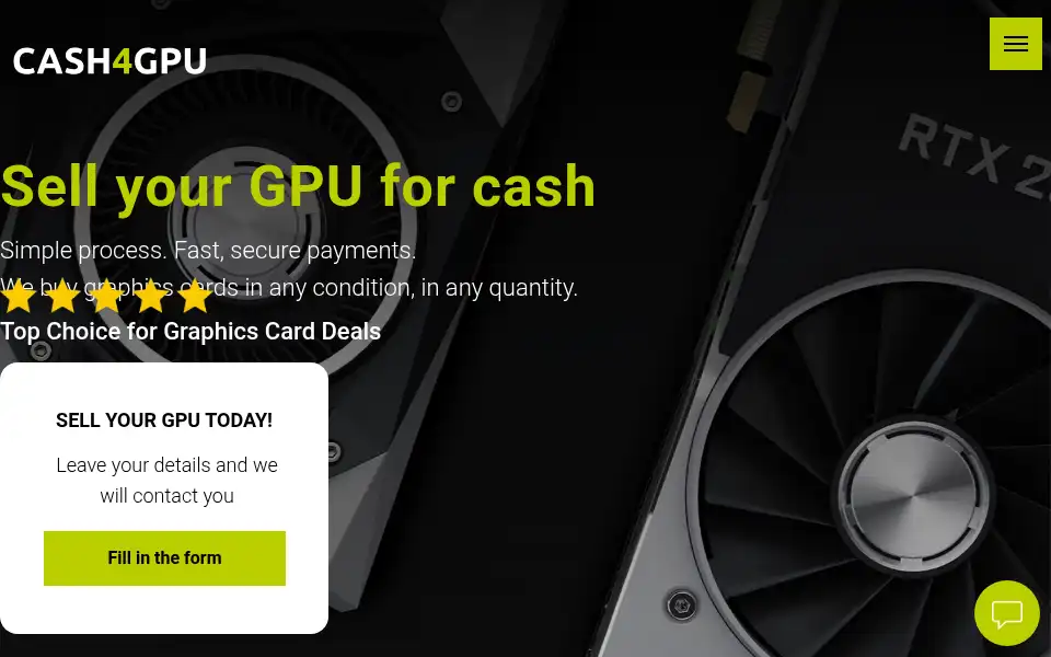 Screenshot of cash4gpu.com