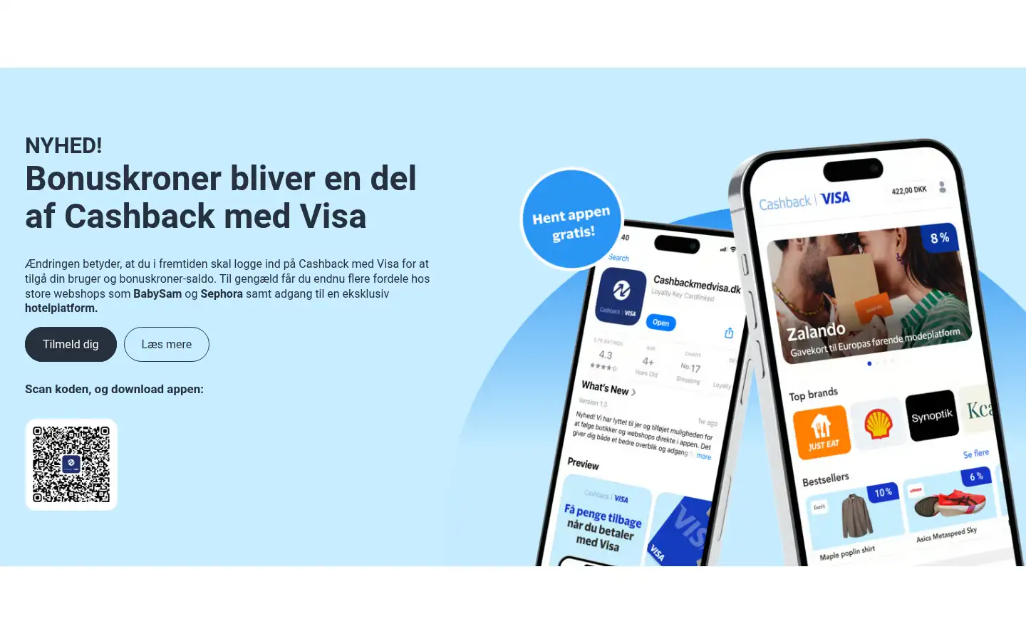 Screenshot of cashbackapp.dk