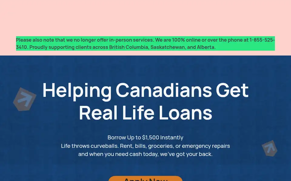 Screenshot of cashcofinancial.com