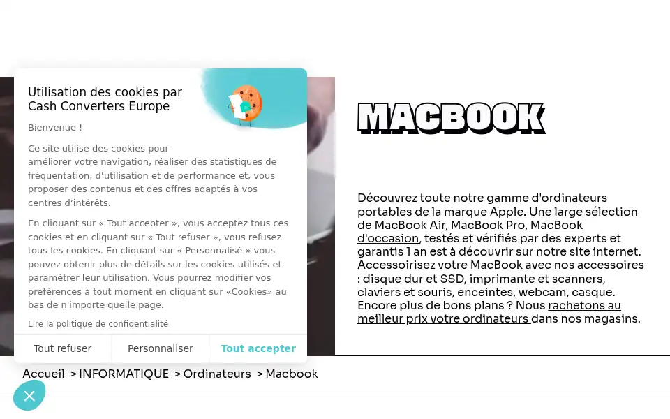 Screenshot of cashconverters.fr