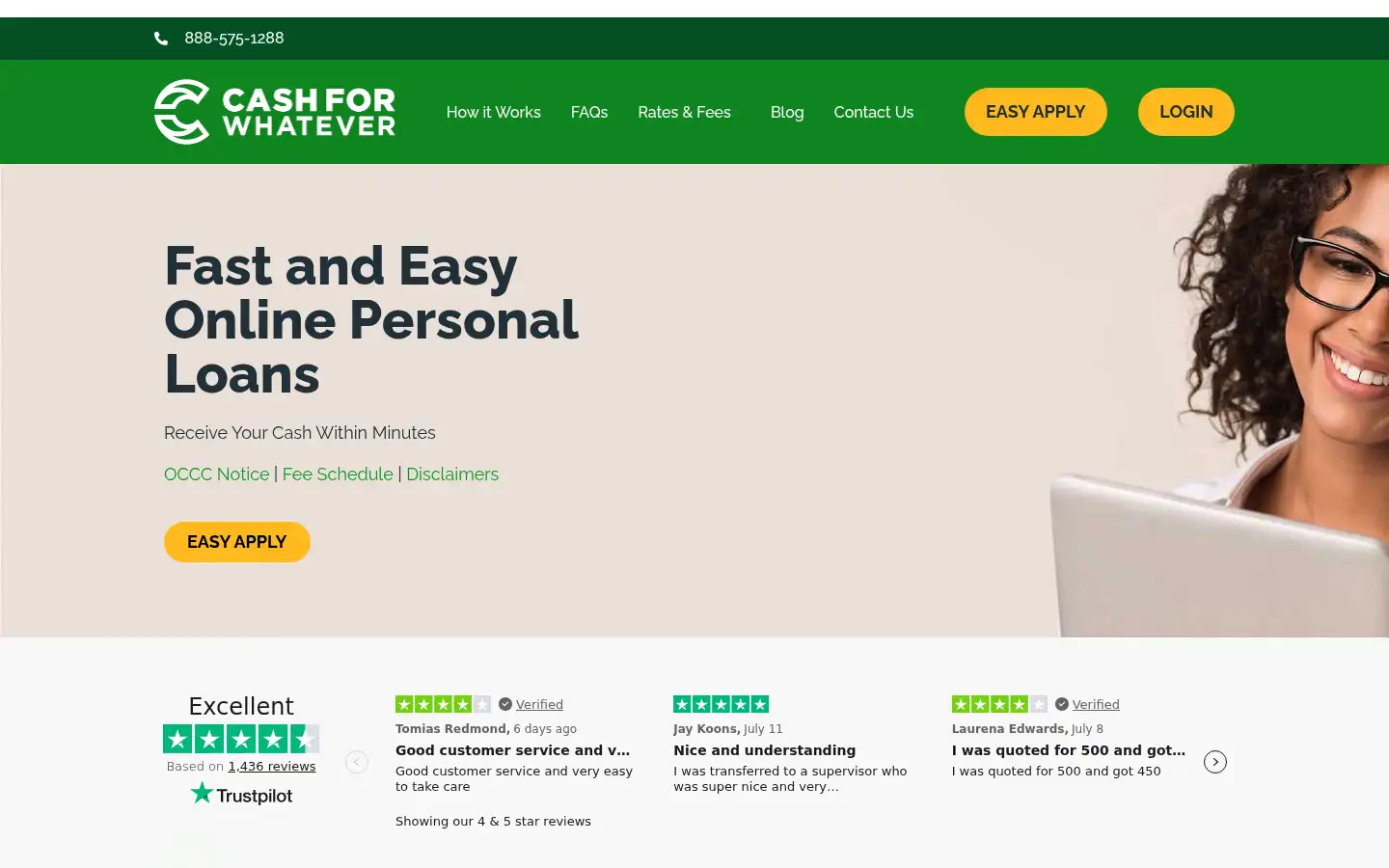Screenshot of cashforwhatever.com