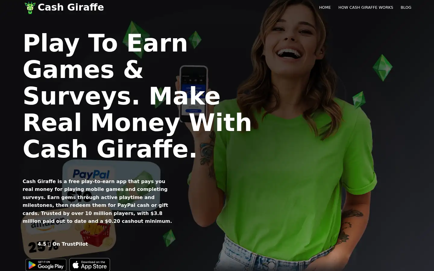 Screenshot of cashgiraffe.com