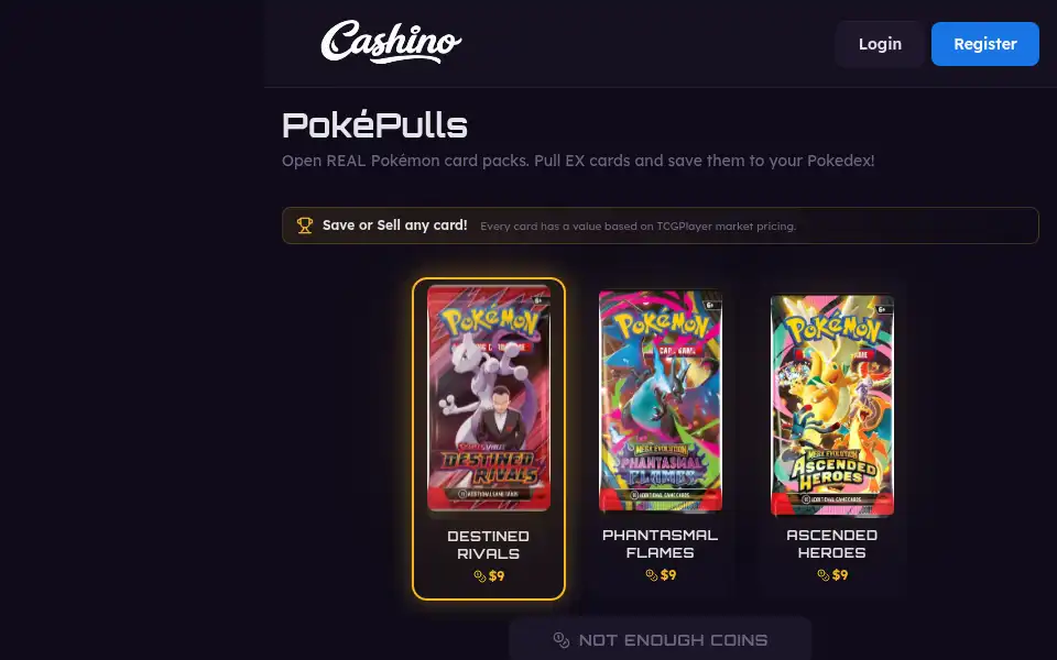 Screenshot of cashino.lv
