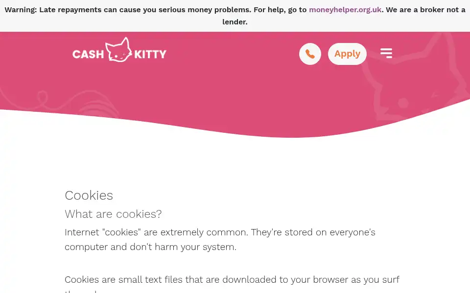 Screenshot of cashkitty.co.uk
