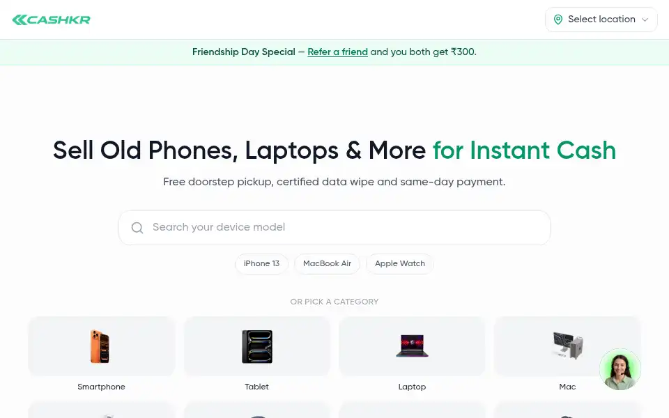 Screenshot of cashkr.com