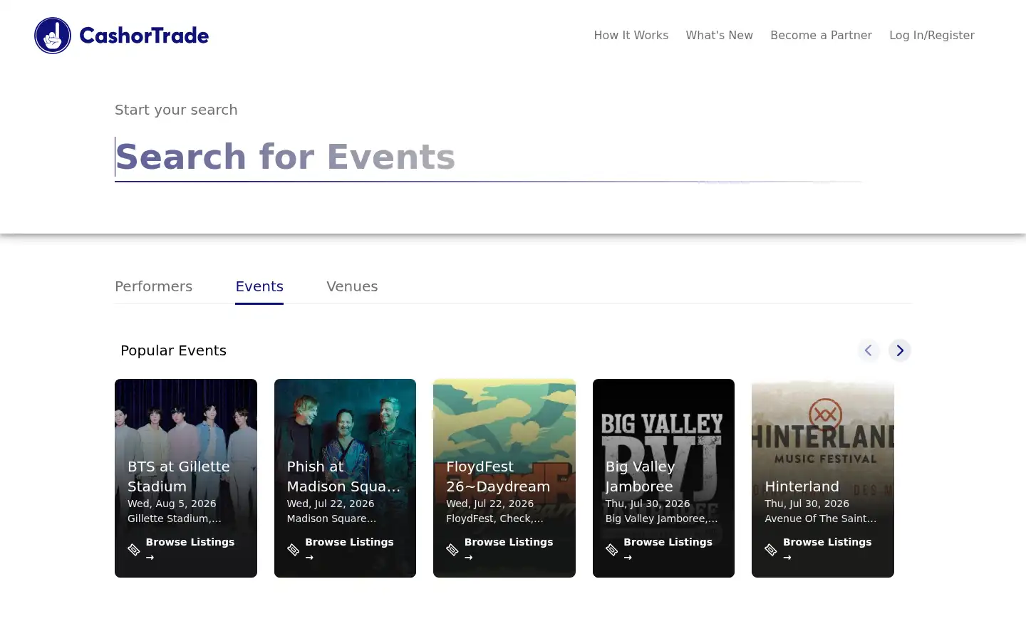 Screenshot of cashortrade.org