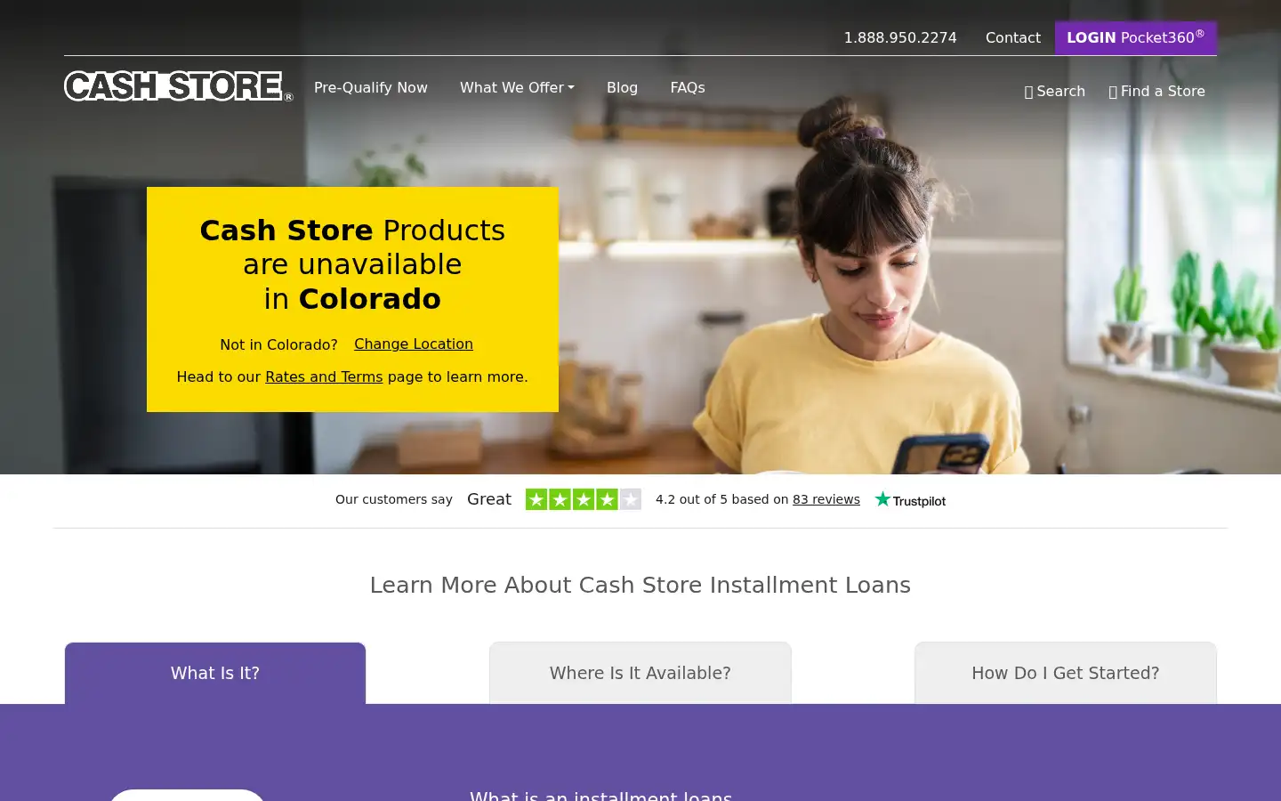 Screenshot of cashstore.com