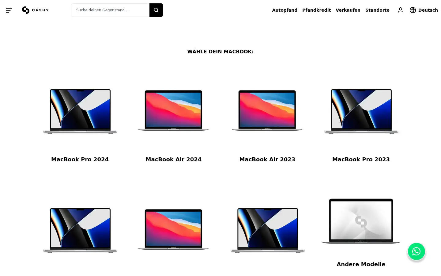 Screenshot of cashy.at