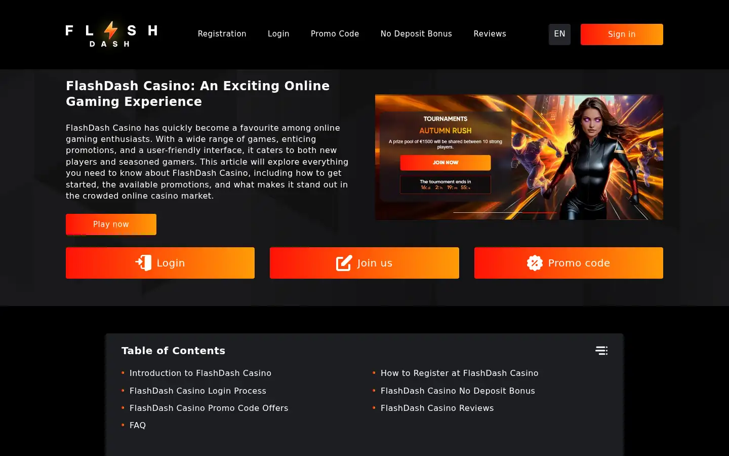 Screenshot of casino-flashdash.com