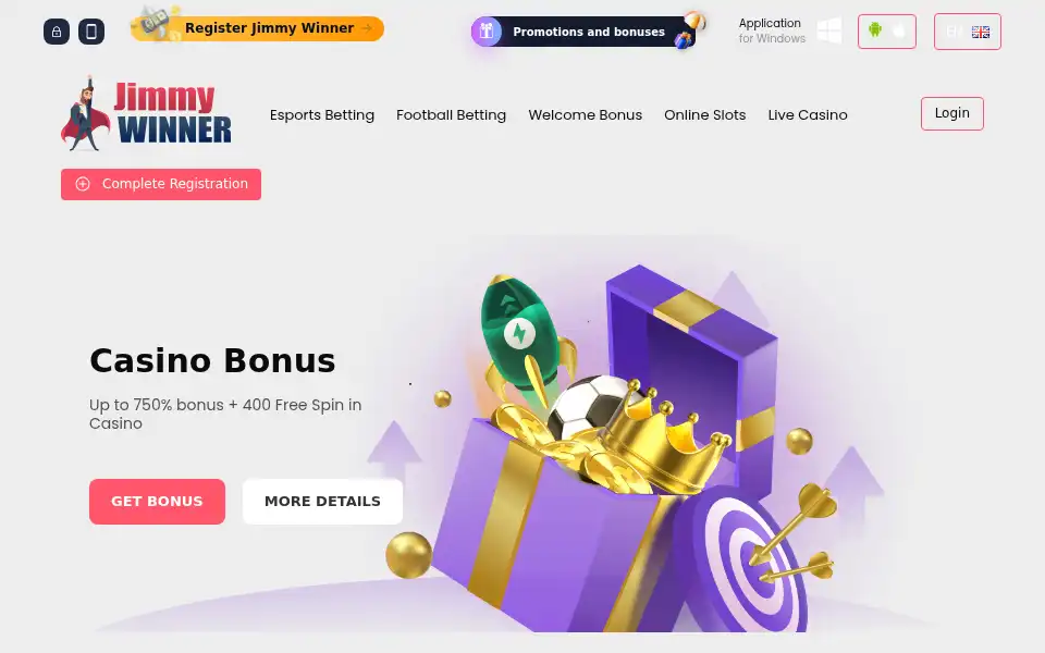 Screenshot of casino-jimmywinner.com
