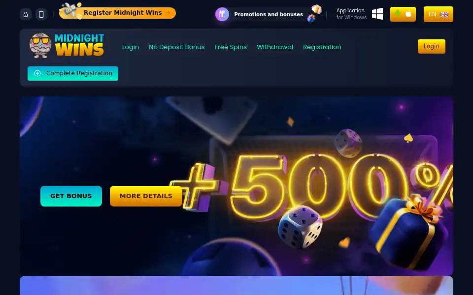 Screenshot of casino-midnightwins.com
