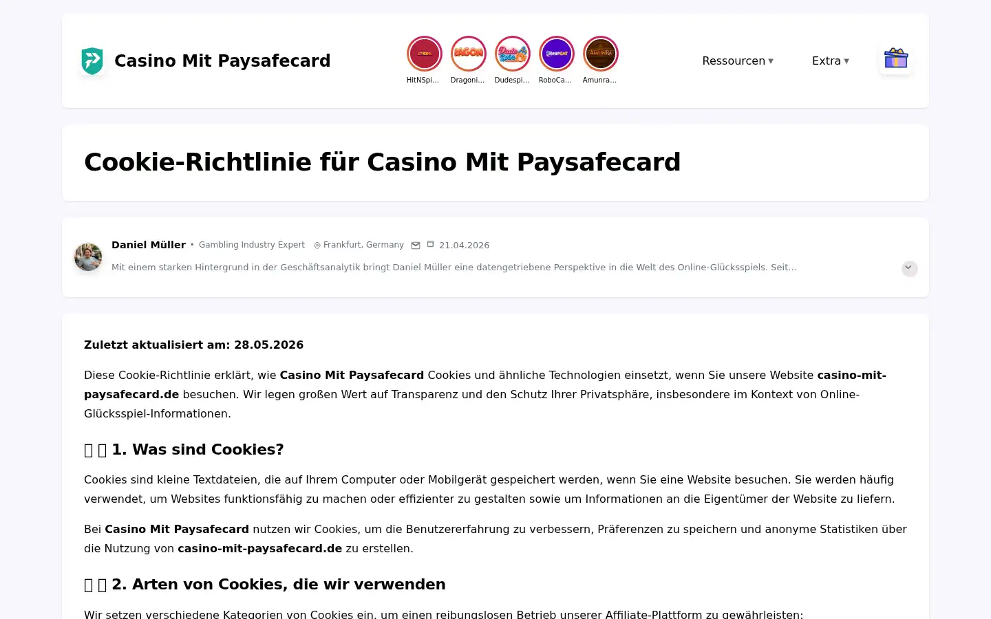 Screenshot of casino-mit-paysafecard.de