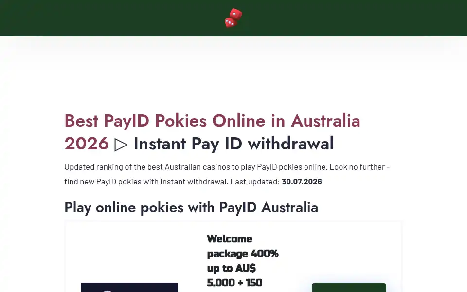 Screenshot of casino-payid.com