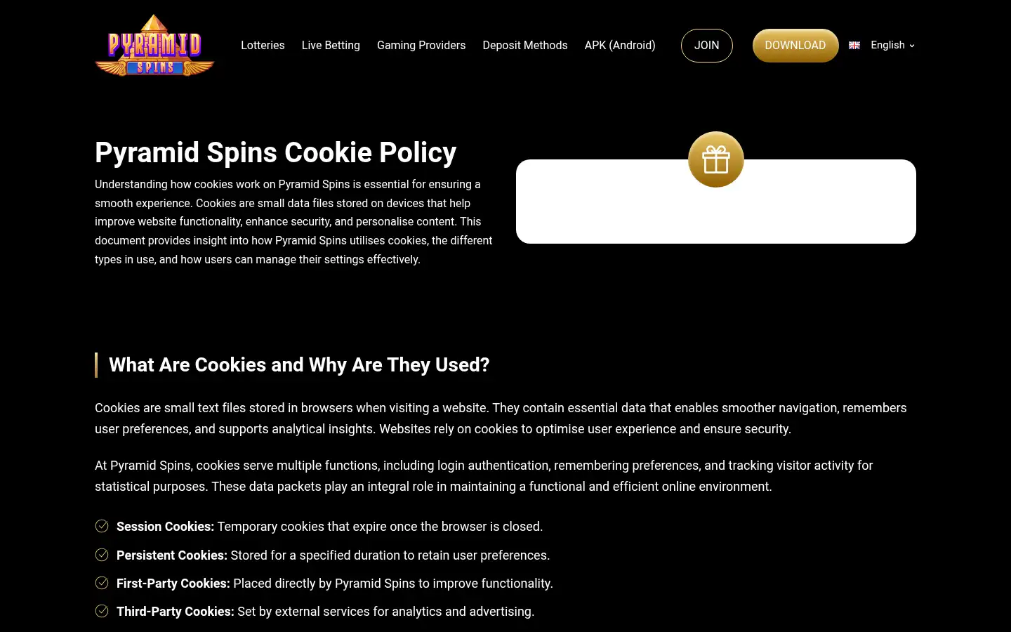 Screenshot of casino-pyramidspins.com