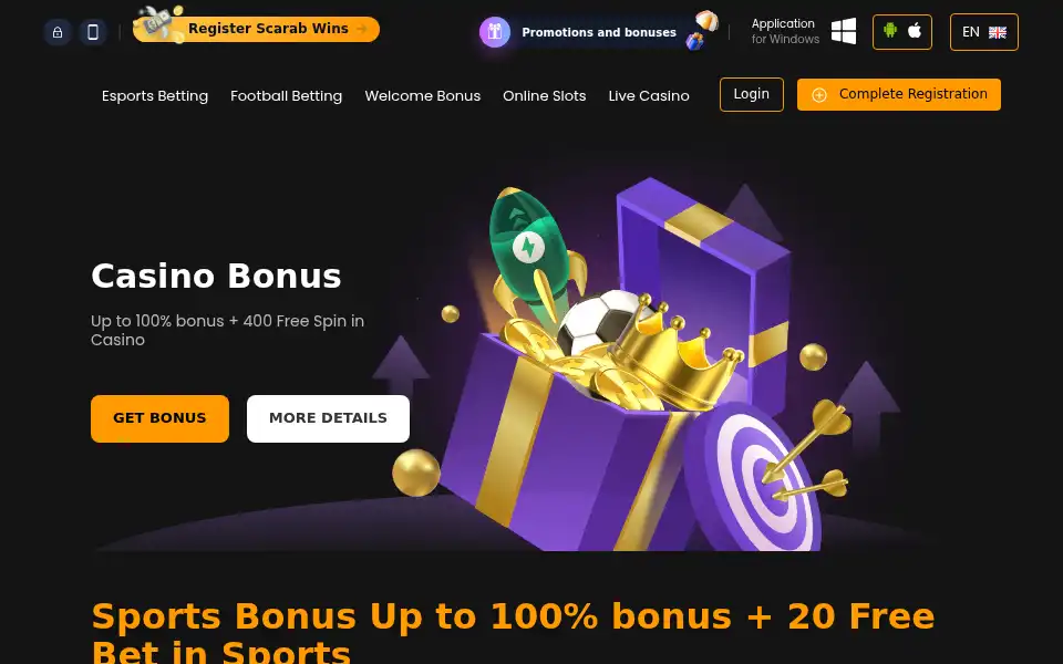 Screenshot of casino-scarabwins.com
