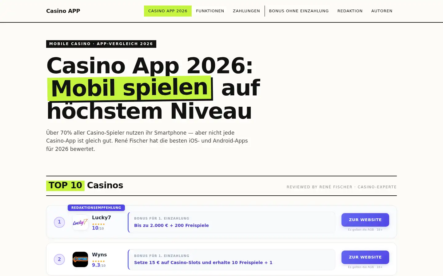 Screenshot of casinoappsite.com