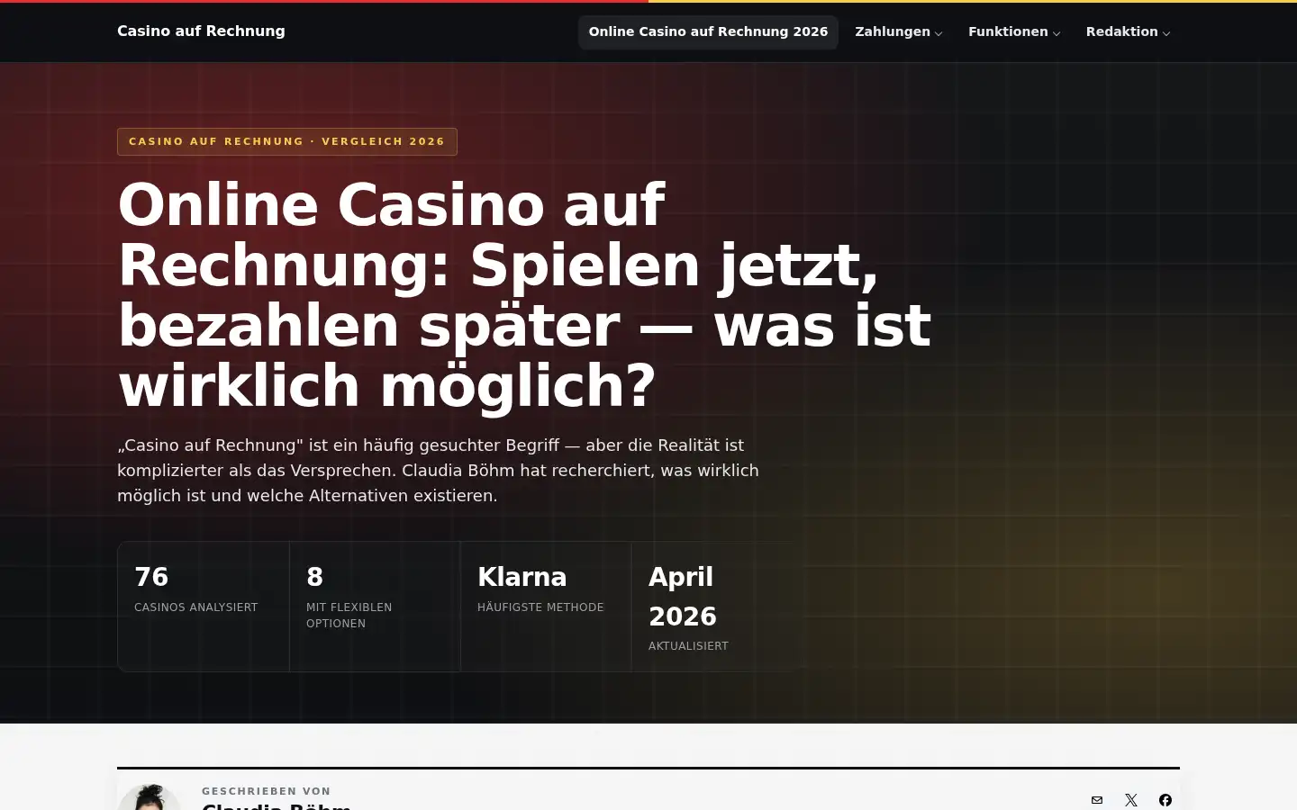 Screenshot of casinoaufrechnung.com
