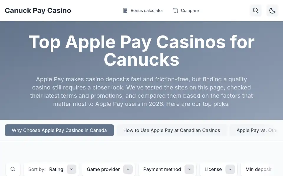 Screenshot of casinocanuckpay.com
