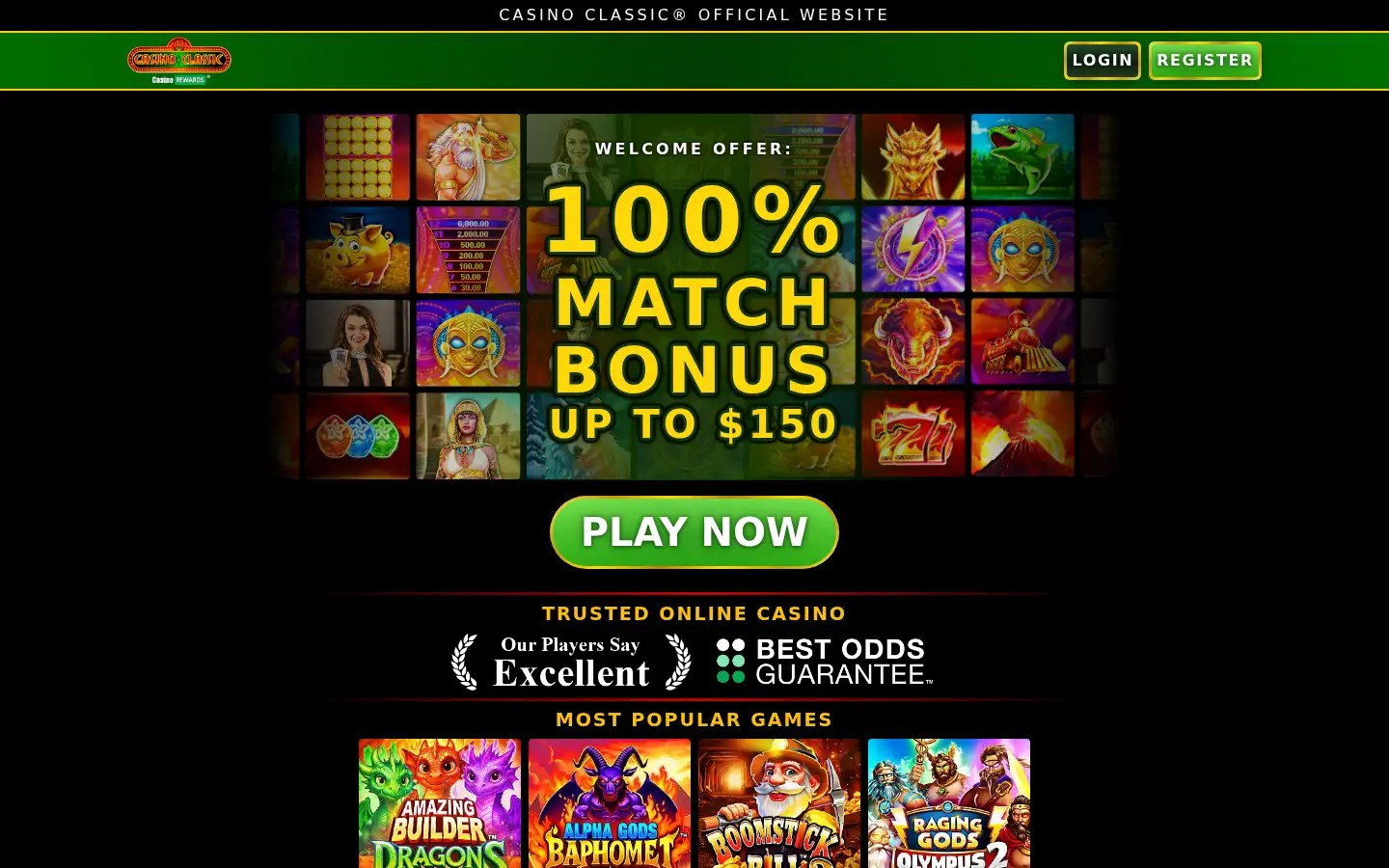 Screenshot of casinoclassic.casino