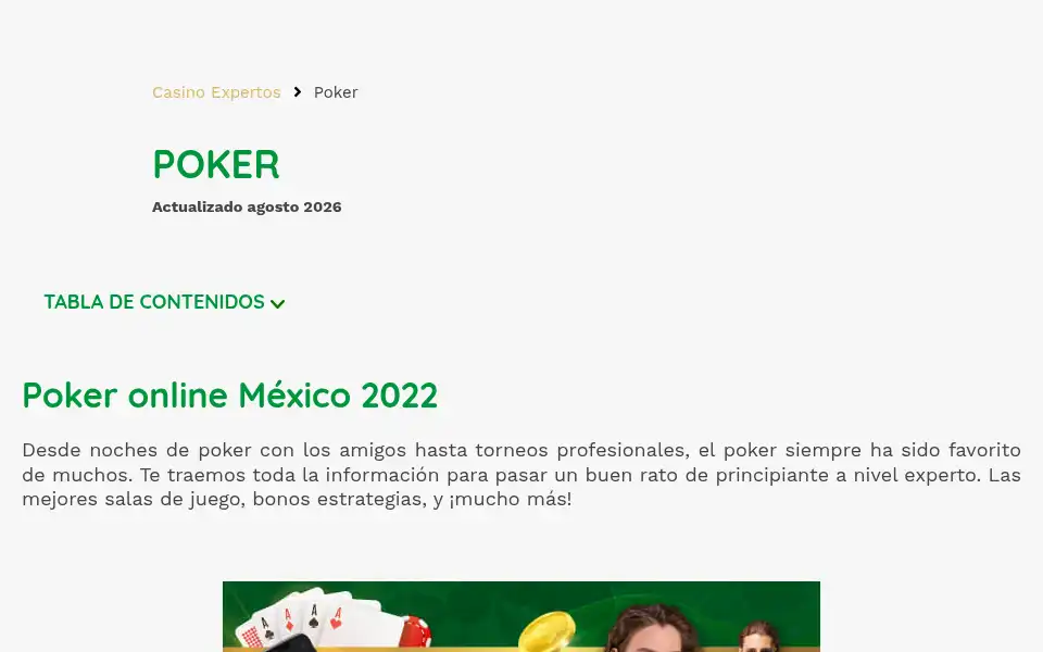 Screenshot of casinoexpertos.com