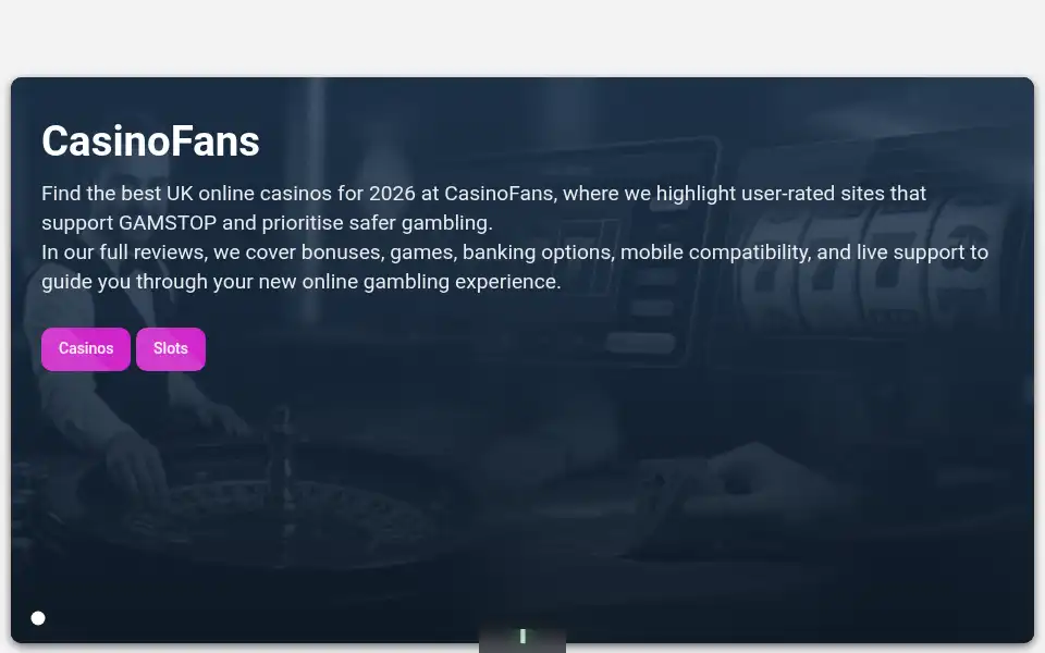 Screenshot of casinofans.co.uk