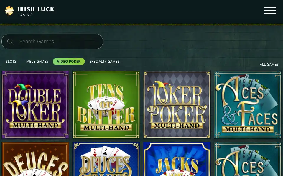 Screenshot of casinoirishluck.com