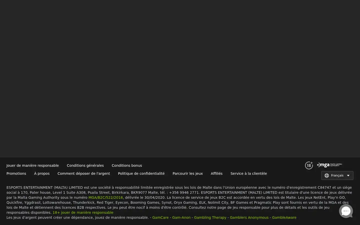 Screenshot of casinojefe.com