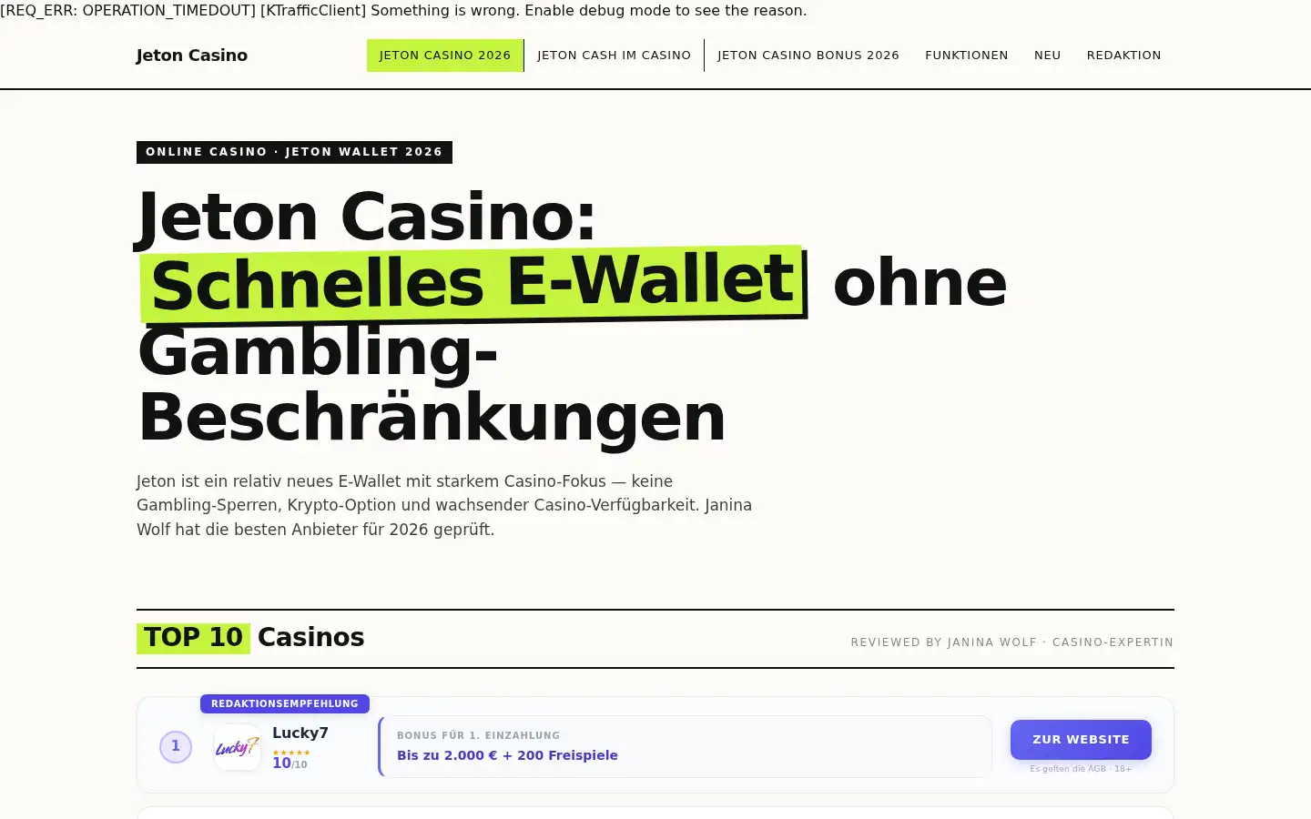 Screenshot of casinojeton.net