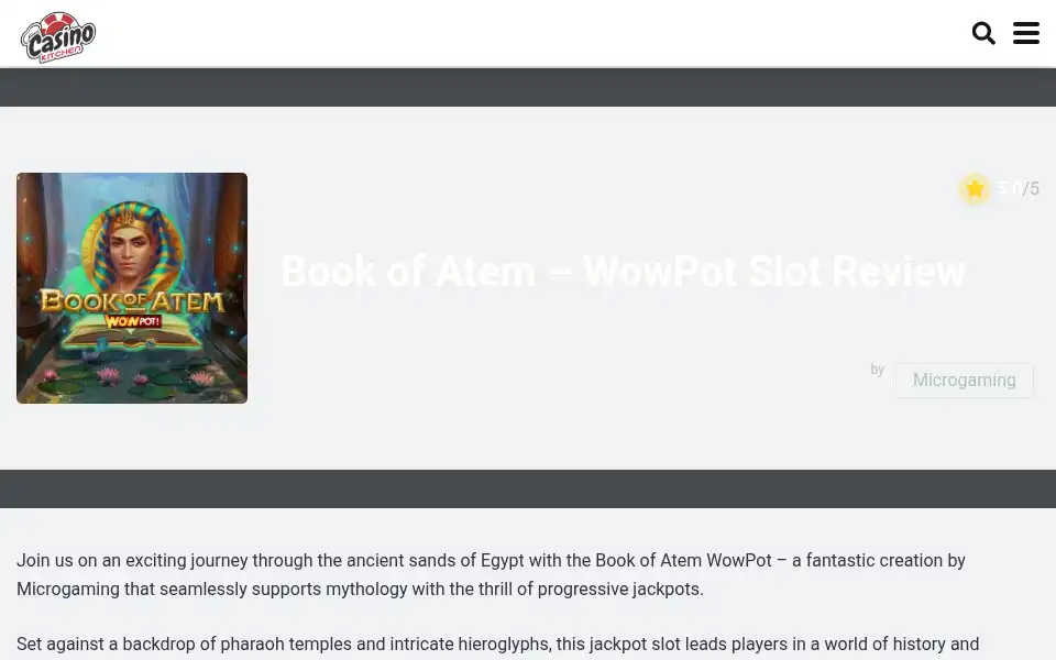 Screenshot of casinokitchen.com