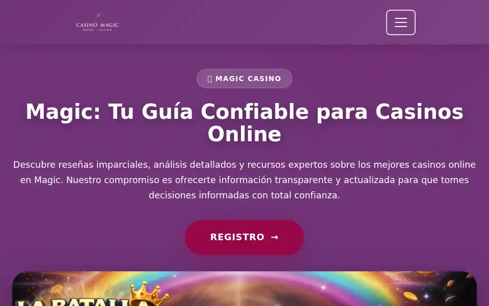 Screenshot of casinomagiconline.net