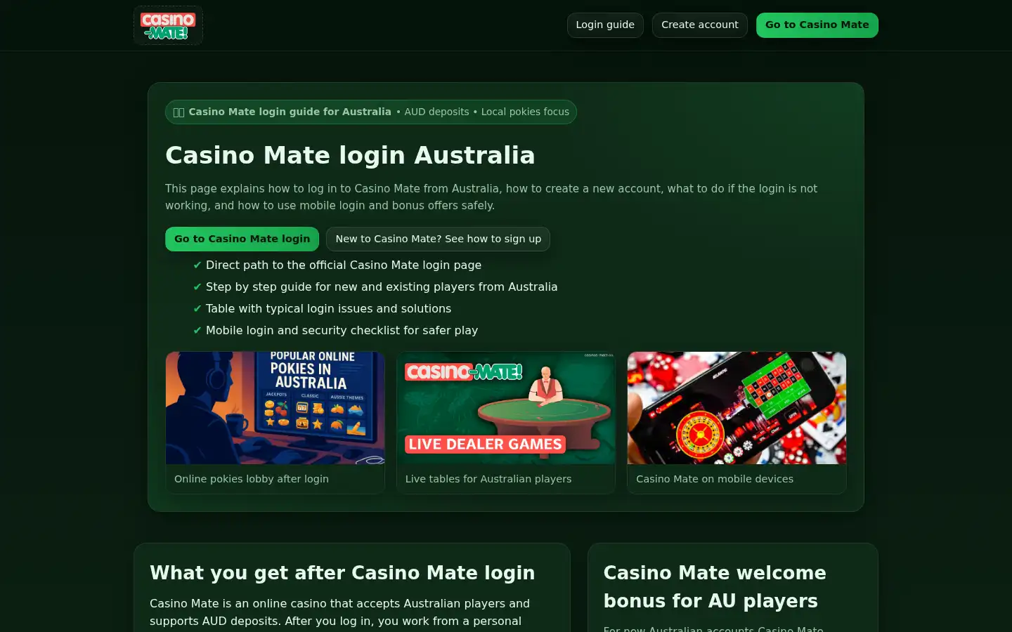 Screenshot of casinomateau.net
