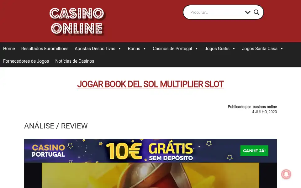Screenshot of casinoonline.com.pt