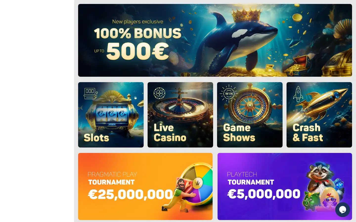 Screenshot of casinoorca.com