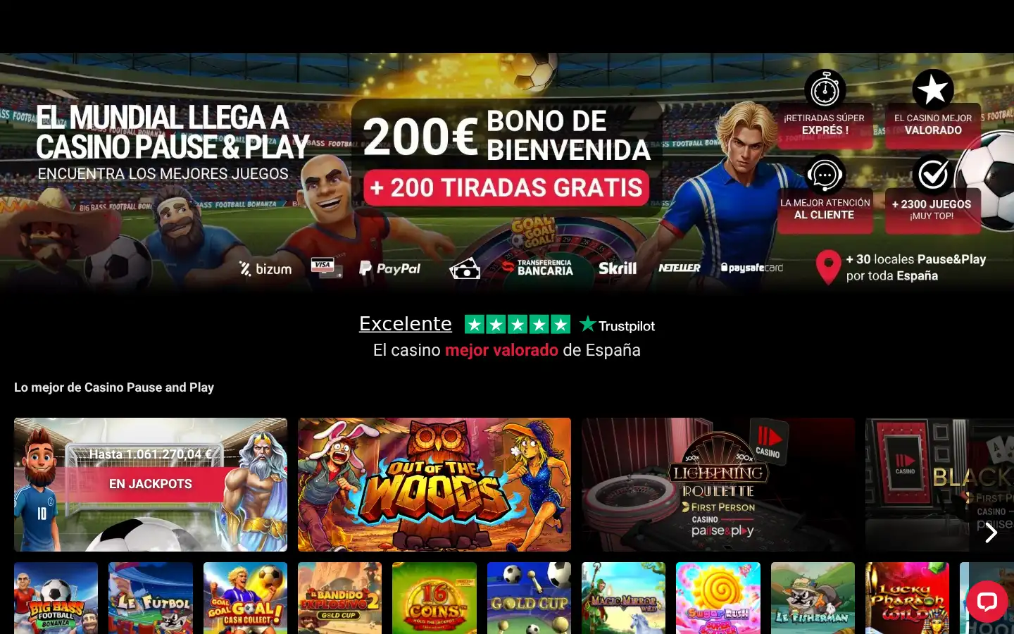 Screenshot of casinopauseandplay.es
