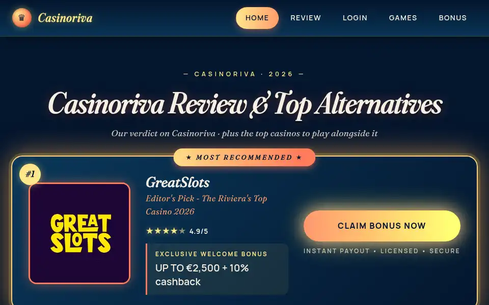 Screenshot of casinoriva.org