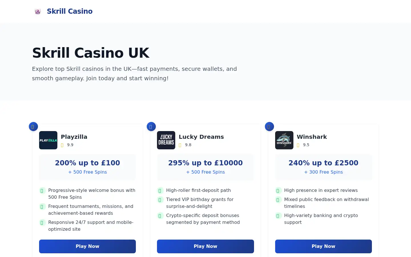 Screenshot of casinoscrill.site