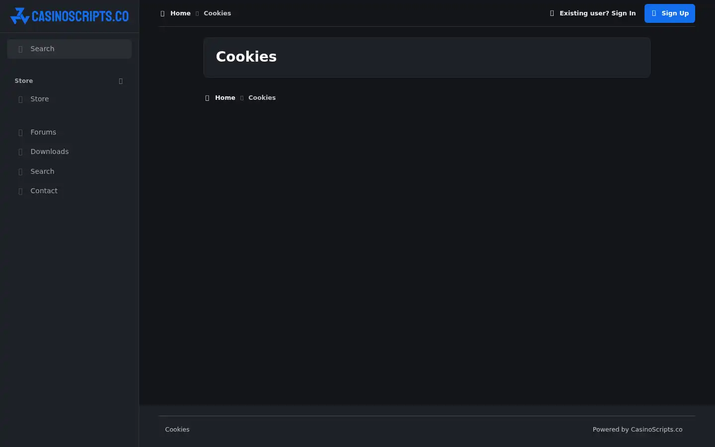 Screenshot of casinoscripts.co