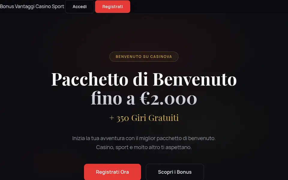 Screenshot of casinova-italy.com