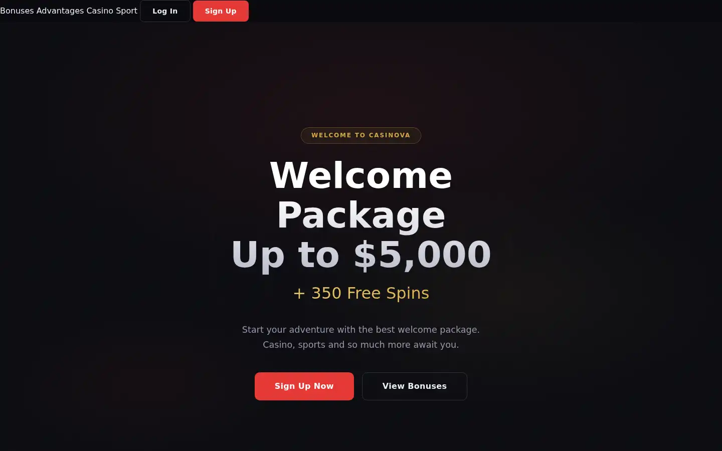 Screenshot of casinova-ozzie.com