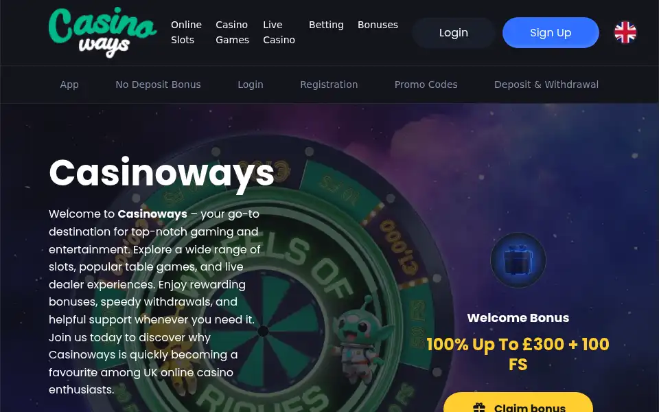 Screenshot of casinoways.us.com