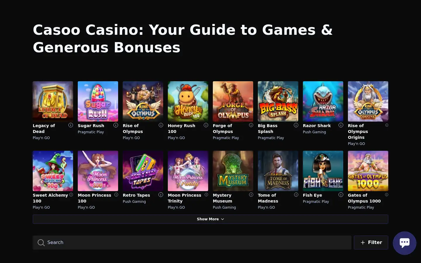 Screenshot of casoocasino.co