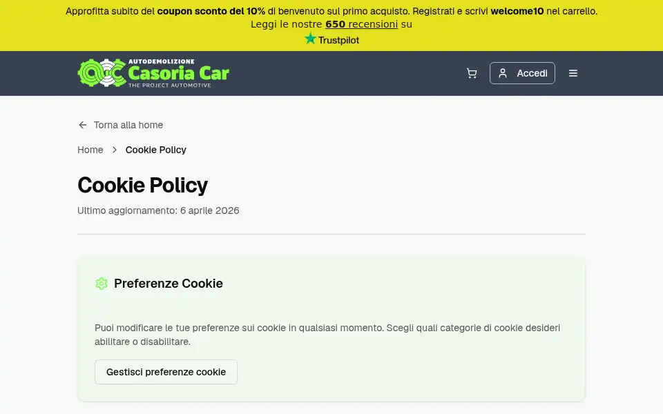 Screenshot of casoriacar.it