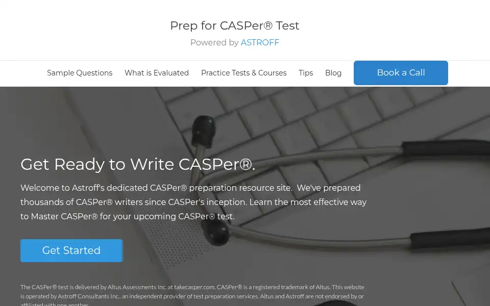 Screenshot of casperteststg.wpengine.com