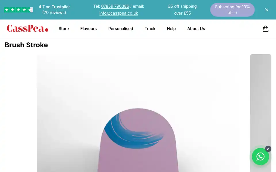 Screenshot of casspea.co.uk