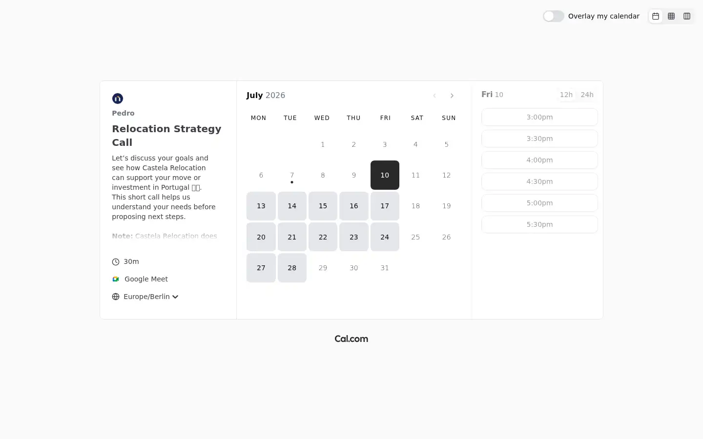 Screenshot of castelarelocation.com