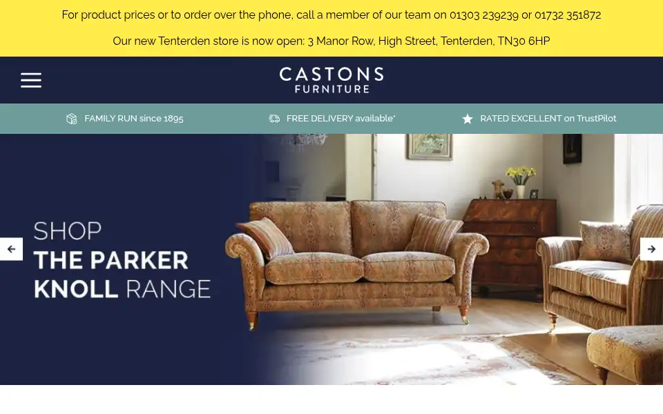 Screenshot of castonsfurniture.co.uk