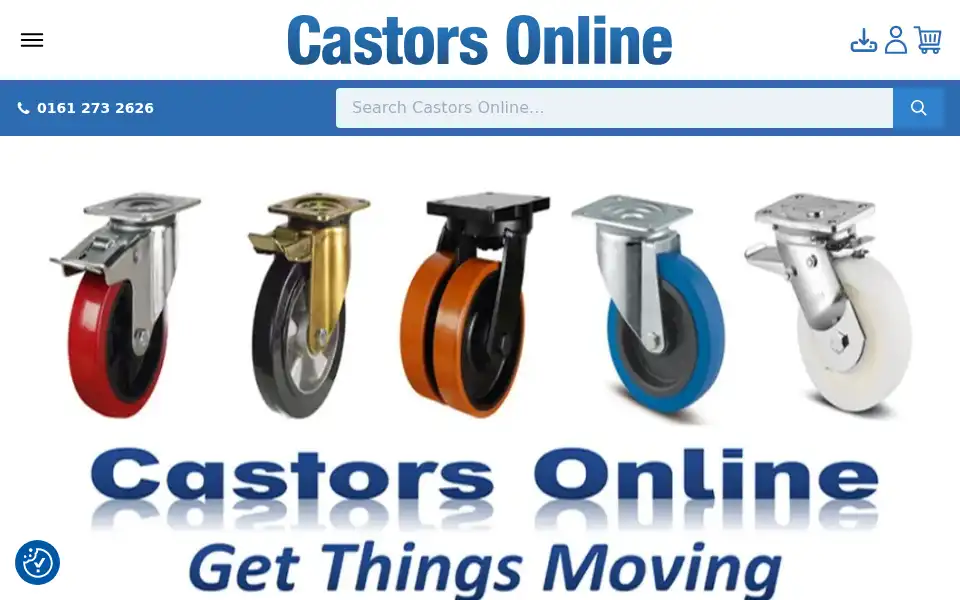 Screenshot of castors-online.co.uk