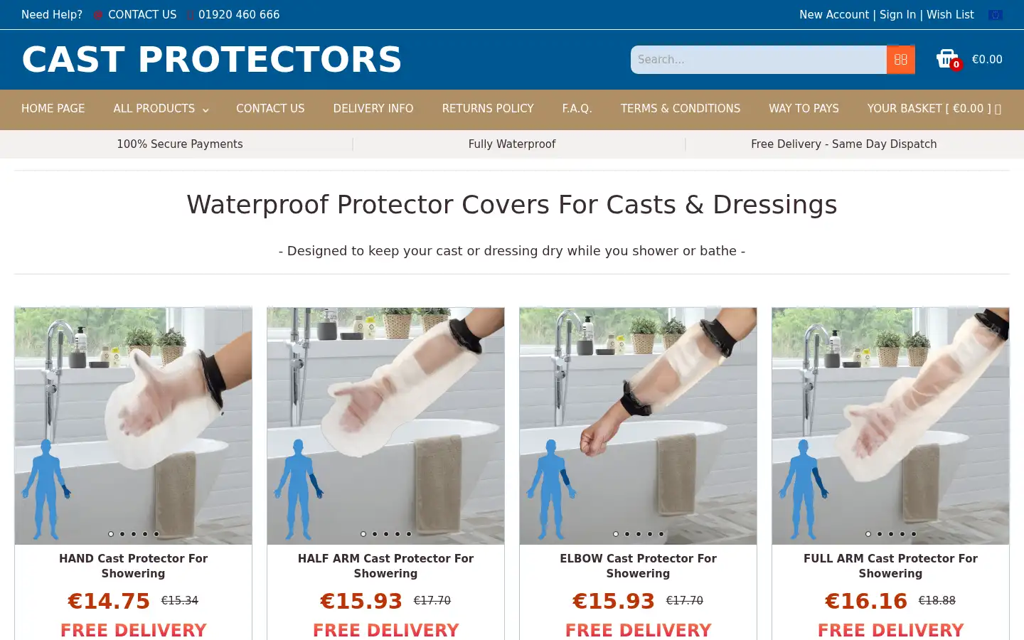 Screenshot of castprotectors.co.uk