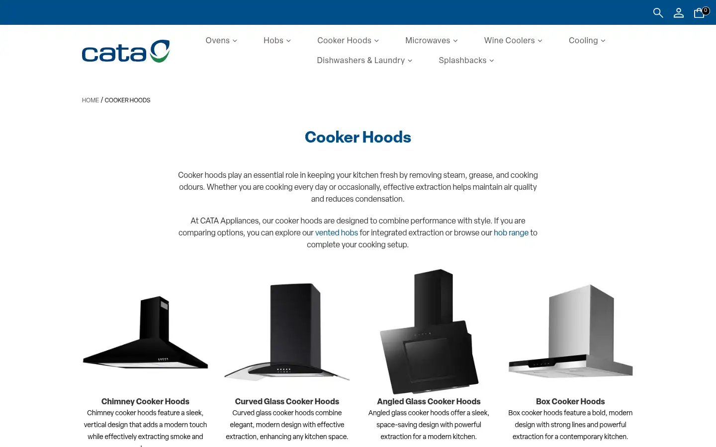Screenshot of cata-appliances.co.uk