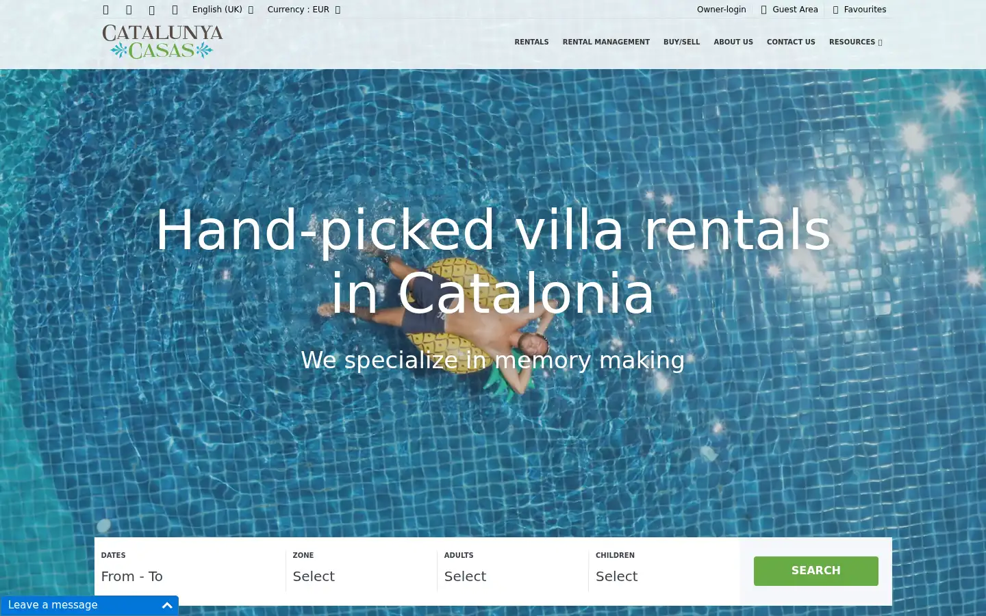 Screenshot of catalunyacasas.com